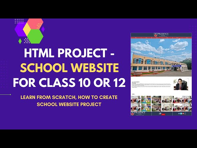 HTML Project : School Website for Class 10 | School Project | HTML Project for Class 10th or 12th