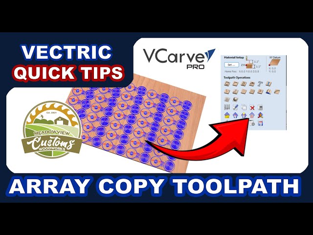 Array Copy Toolpath - Vectric VCarve Pro CNC Tips & Tricks No. 001