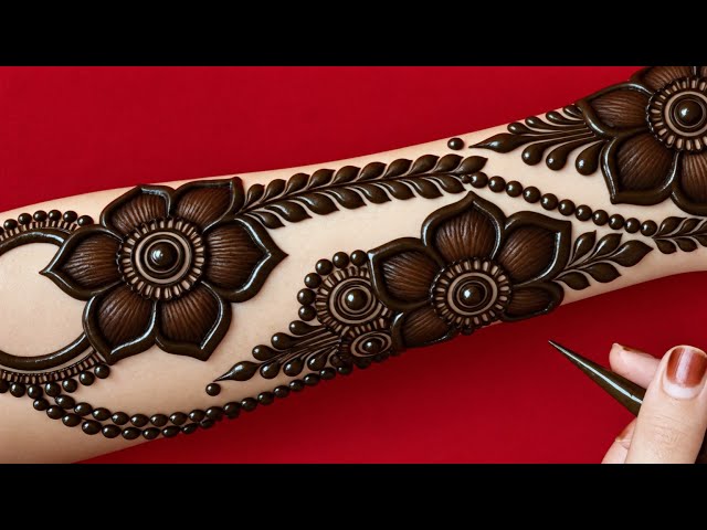 Very Easy Aesthetic Mehndi Design||Mehndi Design Very Beautiful And Very Simple||Stylish Mehndi