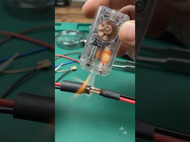 Tiny Heat Gun Shrinks This Wire Collar Perfectly #CircuitTiny #HeatShrink #ElectronicsRepair