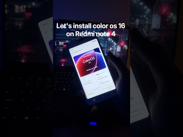 let's install color os 16 on Redmi note 4