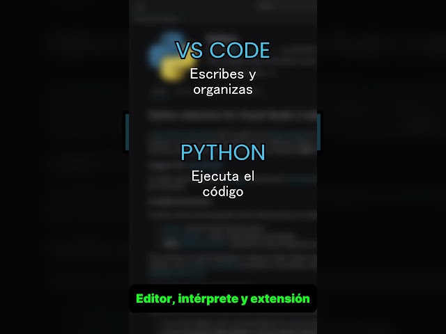 Python NO es Visual Studio Code: esta es la diferencia #pythondesdecero #python