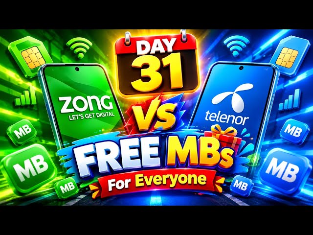 31 DAYS OF FREE MBs | Zong vs Telenor — WHO GAVE MORE? 🏆
