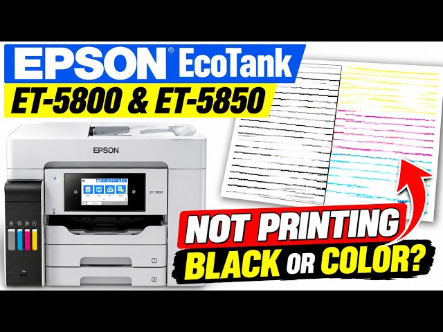 How to Clean Epson ET-5800 & ET-5850 Printhead – Fix Not Printing Black, Color & Blank Pages