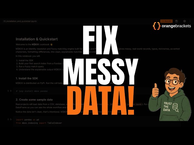 Fuzzy Matching & Identity Resolution in Python with M|BOX and Pandas