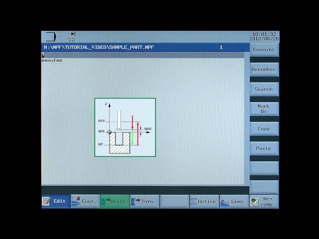 SINUMERIK 808D Tutorial Turning Part 10 - Intro program editor