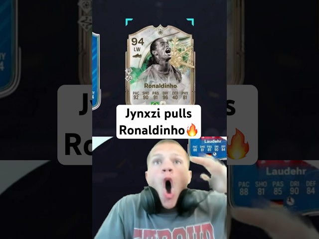 Jynxzi pulls Most Expensive Card in the Game 💰💸(Ronaldinho) #jynxzi #fifa #packopening #ronaldinho
