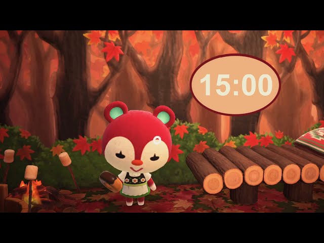 15 Minute Timer | Poppy Falls Asleep with a Donut by the Campfire