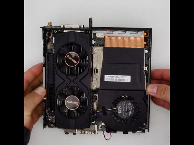 I stuffed a GTX 1650 into this tiny Lenovo! #modding #pcbuild #gaming