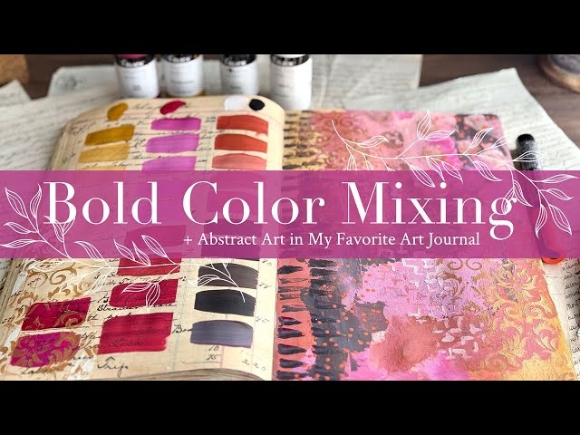 Bold Color Mixing + Abstract Art in My Favorite Art Journal