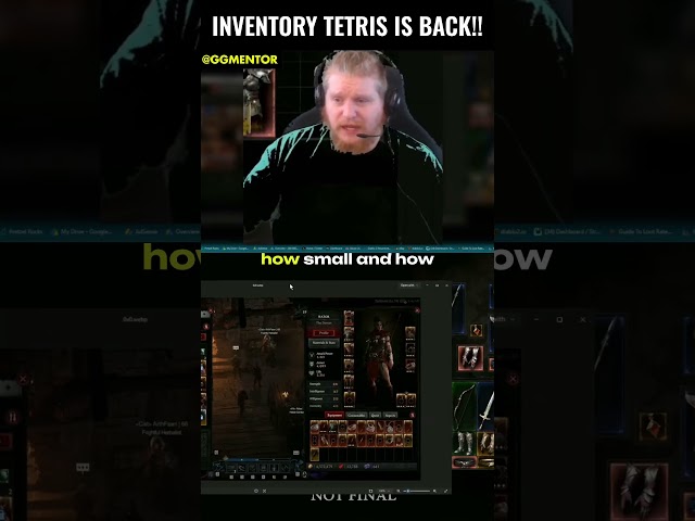 Diablo V - Inventory Tetris Is Back!?