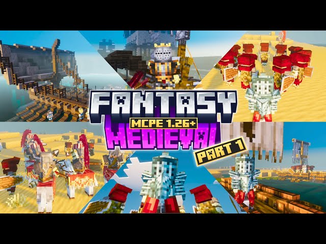 LATEST FANTASY MEDIEVAL ADDON COMBO! MCPE 1.26+ ✨| Minecraft Bedrock