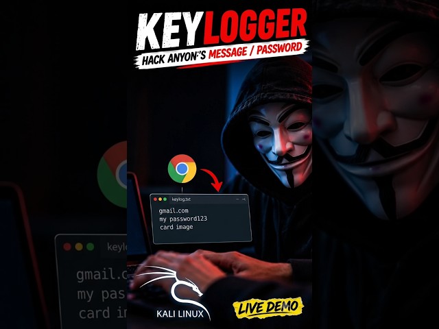 Keylogger Kya Hota Hai?  Hack Password in Kali Linux😈!!! #Shorts