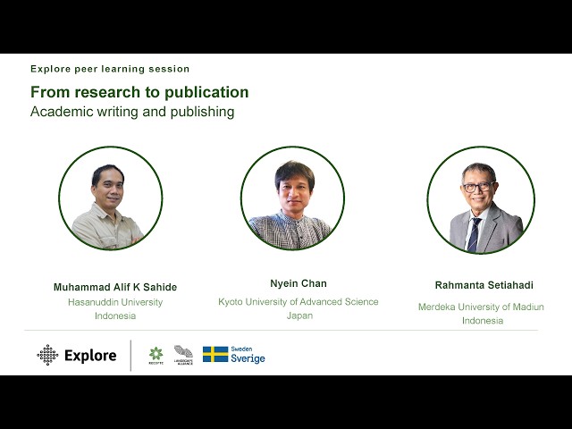 From research to publication: Academic writing and publishing