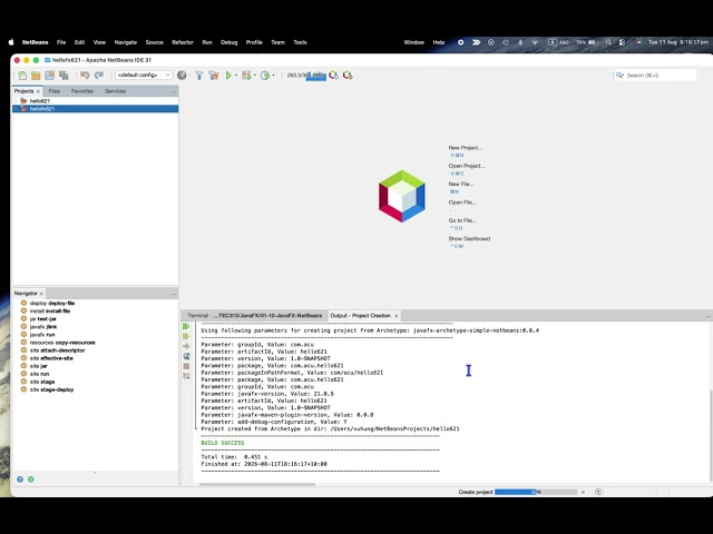 ITEC621  - Week02 - Hello JavaFX - NetBeans 31(Aug 2026)