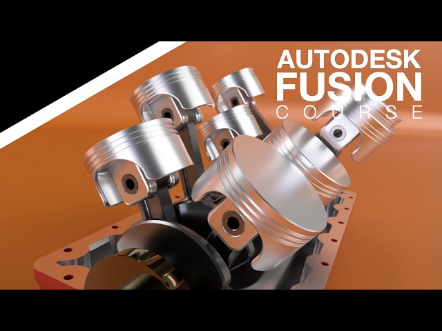 Autodesk Fusion Course for Beginners - Part 8 -  V8 Engine - Firing Order and Camshaft (2026)