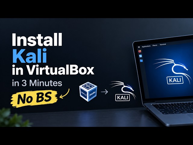 Install Kali Linux in Virtualbox in 3 minutes only - No BS