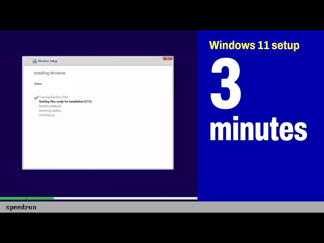 Windows 11 in a Blink: Speedrun Installation in 3 minutes