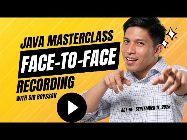 JAVA MASTERCLASS – FACE-TO-FACE RECORDING
