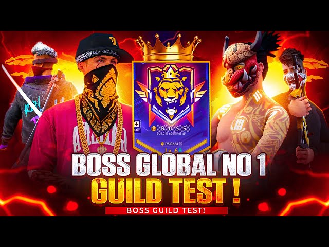 BOSS GUILD TEST LIVE 🔴 || FREE FIRE LIVE GLOBAL TOP 1 GUILD TEST #shorts #totalgaming  #freefire