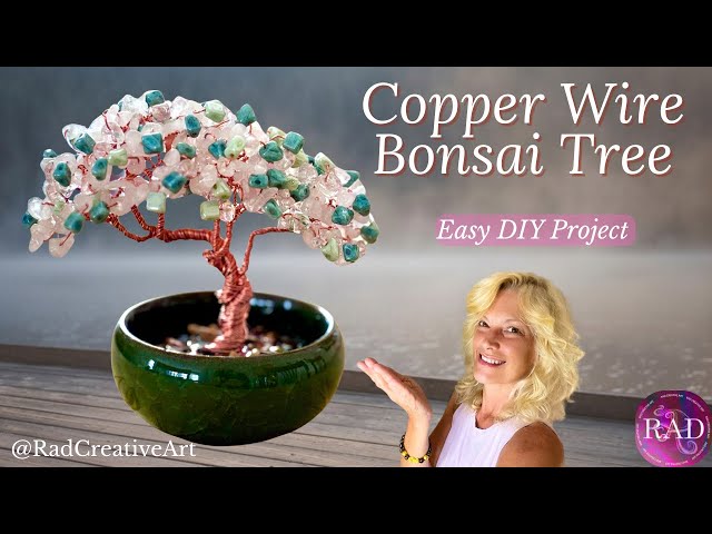 How to make a Copper Wire Bonsai Tree with Beads, Wire Wrapping #DIY