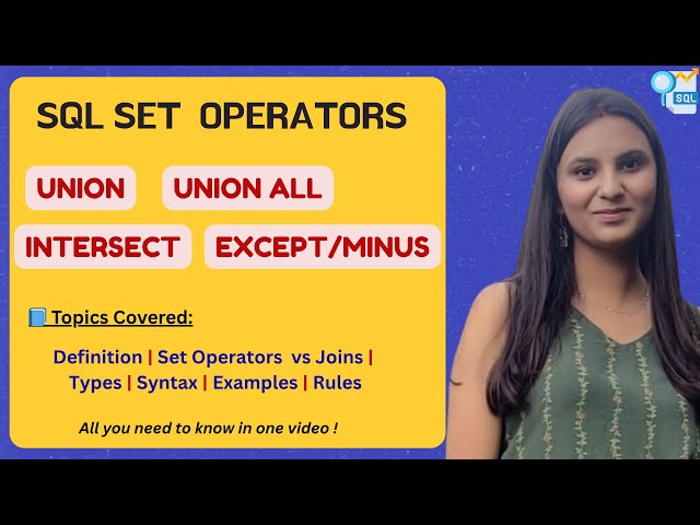 SQL Set Operators Explained | UNION | UNION ALL | INTERSECT | EXCEPT/ MINUS | SQL TUTORIAL