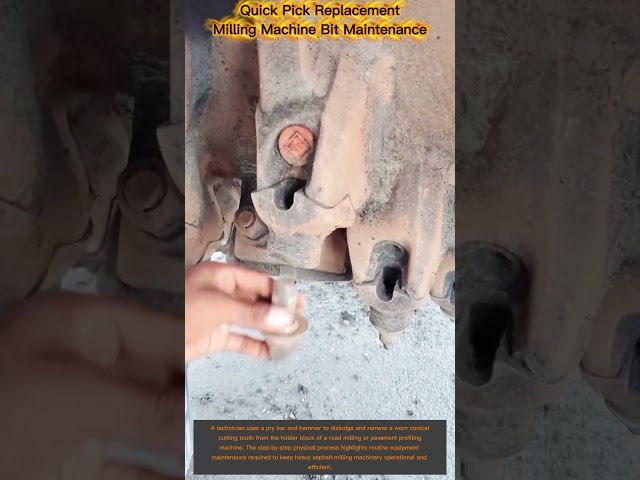 Quick Road Milling Tooth Replacement Tutorial | Pavement Planer Pick Removal