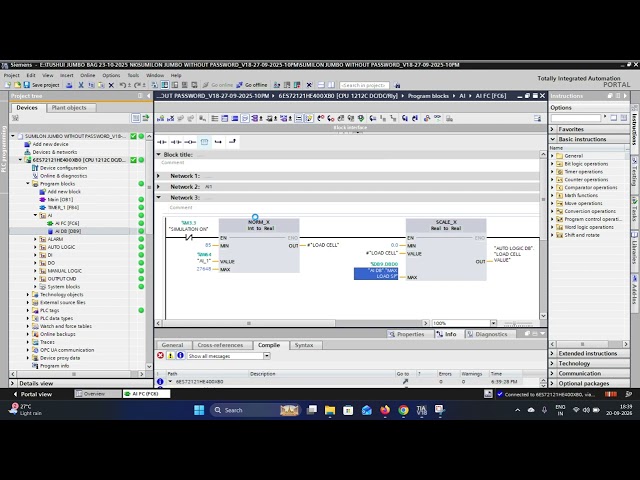 S7-1200 CPU PLC Programming Language and Program Download – TIA Portal V18