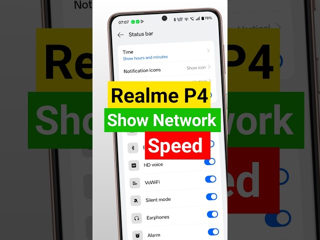 show network speed setting realme p4 #realme