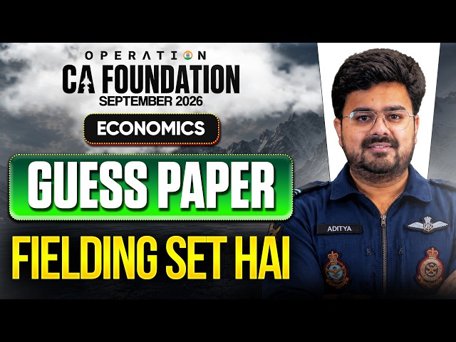 Business Economics Guess Paper | CA Foundation Sep 2026 | CA Aditya Sharma