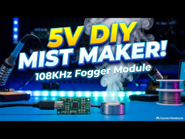 5V USB Type-C Ultrasonic Humidifier Module Tutorial: Specs, Wiring & IoT Setup