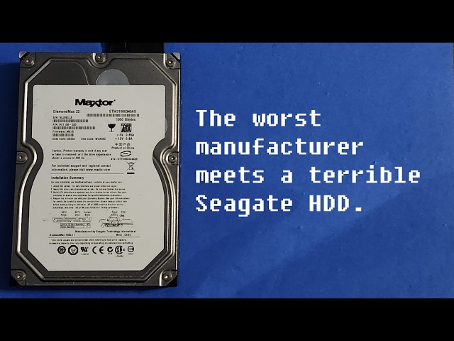 HDD Sounds #53: Maxtor DiamondMax 22 STM31000340AS