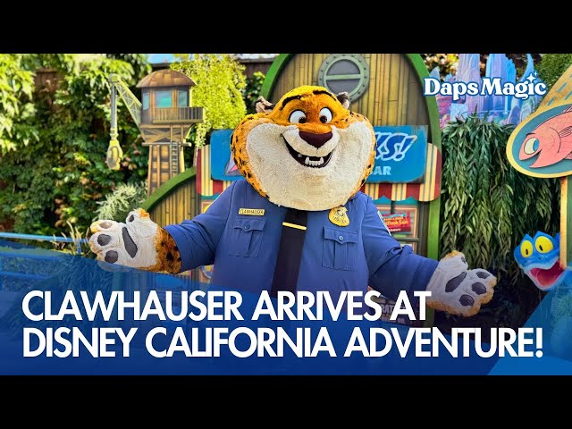 Clawhauser Arrives at Disney California Adventure!   4K