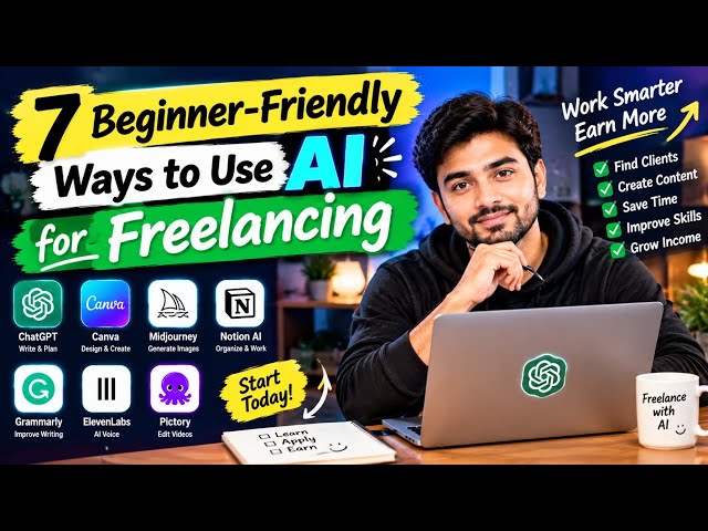 7 Beginner-Friendly Ways to Use AI for Freelancing 💻🤖