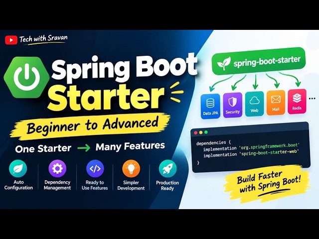 Spring Boot Starters Explained in 8 Minutes | Beginner → Advanced | Java Developer & More