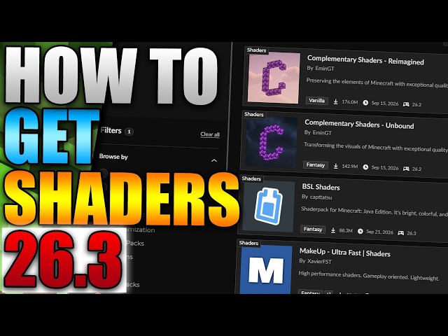 How To Get Shaders On Minecraft Java 26.3 - Minecraft Shaders (Easy Guide 2026)
