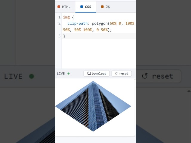 HTML Image Polygon using CSS #htmltutorial #csstutorial