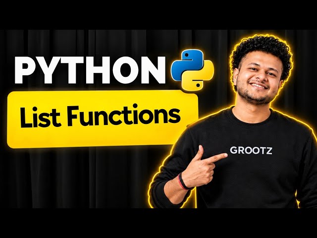 Python for Beginners Day 19  | Lists FUNCTION | full notes + Questions + projects 