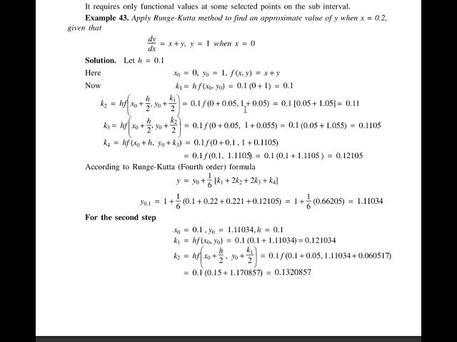 Runge-Kutta Method - Numerical Methods Walk-through