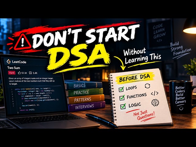 Don’t Start DSA Before Learning These! 🚨 | DSA Prerequisites for Beginners | BiteSize Coding
