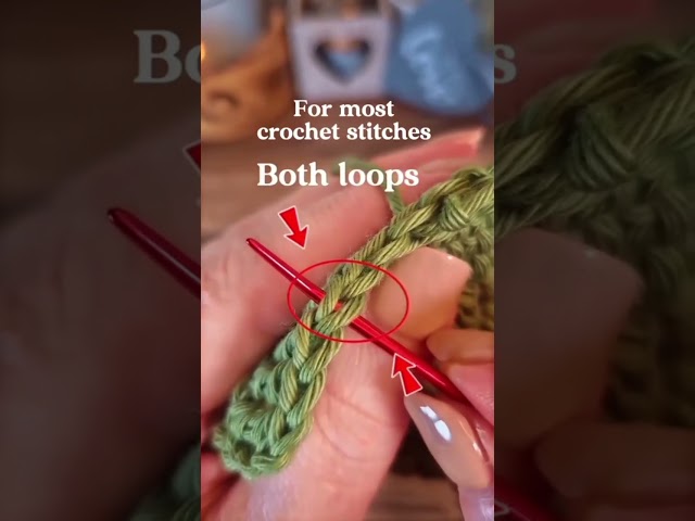 Beginner crochet - where to put your crochet hook 🧶💛 #learntocrochet