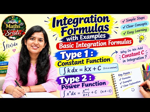  TYPE 1 & TYPE 2 🔥 |  Basic Integration Formulas with Examples💯 
