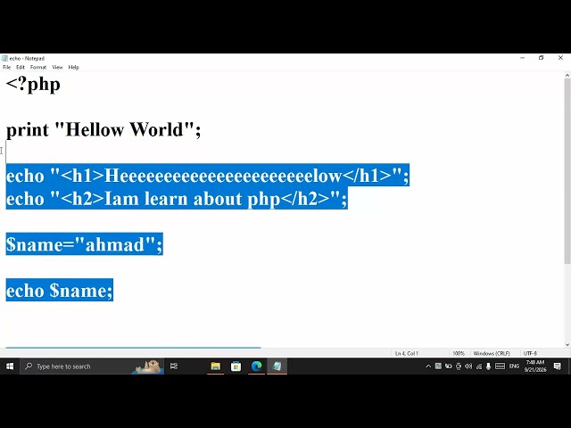 4th class in php