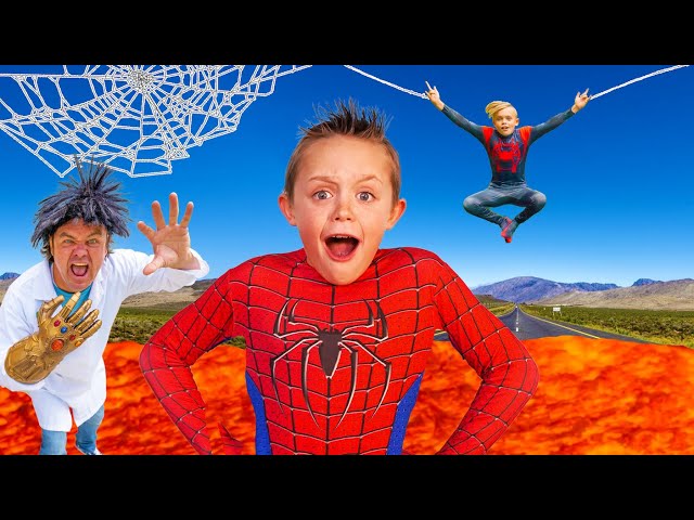 Spiderman vs Sneaky Villain! The Floor Is Lava!