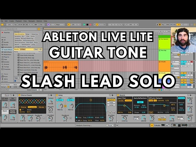 Ableton Live Lite Tutorial - How to get a great LEAD ROCK Guitar Tone FOR FREE