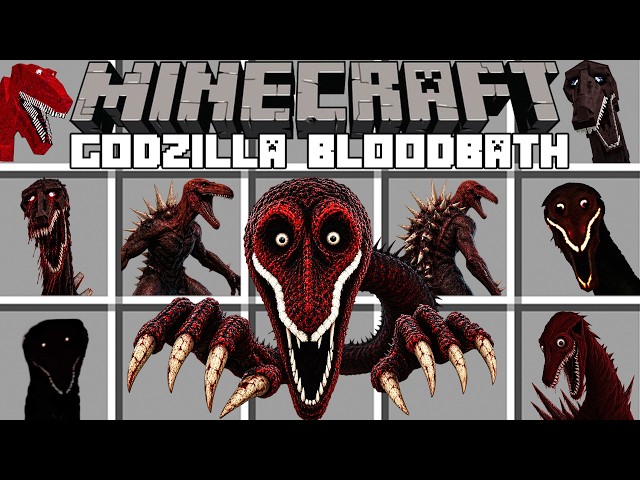 Minecraft GODZILLA BLOODBATH MOD / GODZILLA BLOODBATH HORROR MOD! (Minecraft Mods)
