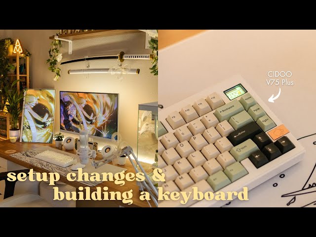 setup changes & building a creamy keyboard 🍃⌨️ CIDOO V75 Plus