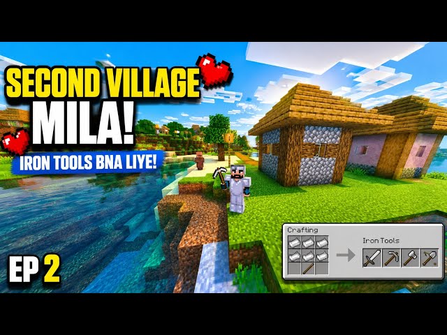 I Found My Second Village & Made Iron Tools! | Minecraft Bedrock Survival EP 2 ⭐