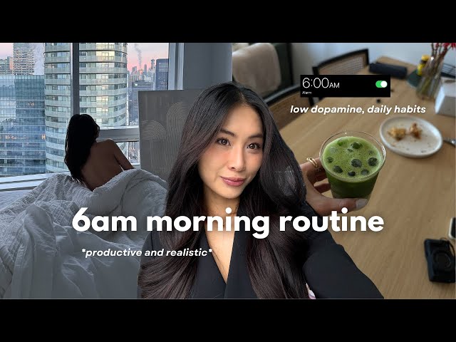 6AM MORNING ROUTINE | *productive* & self-employed, workout with me, forming healthy habits for 2026