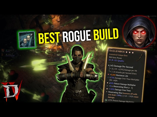 Diablo 4 - UPDATED BEST ROGUE BUILD Poison PenShot